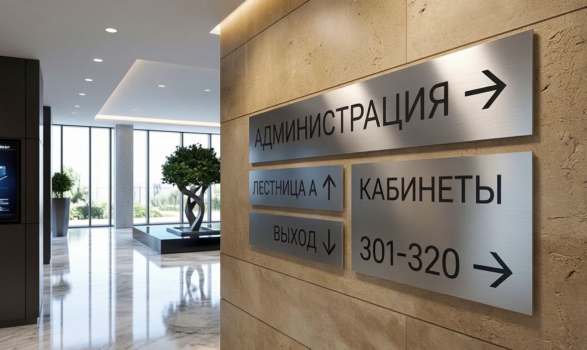 Навигационные таблички и указатели для офиса